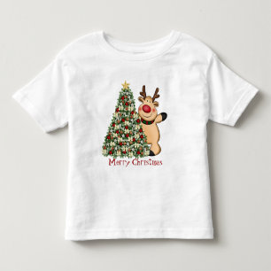 Christmas reindeer toddler t-shirt