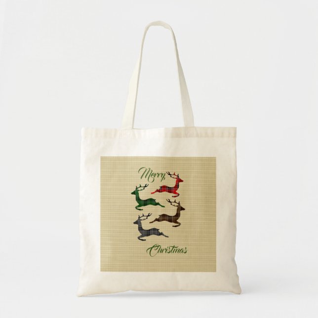 Christmas reindeer tote bag (Front)