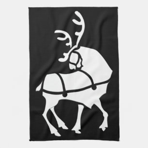 Christmas Reindeer Towel Custom Holiday Tea Towels