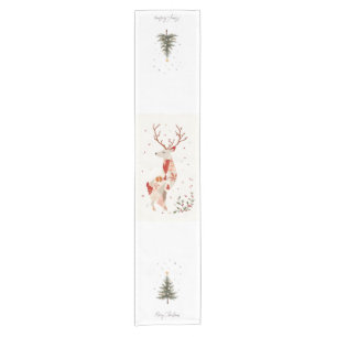 Christmas Reindeer & Tree Table Runner
