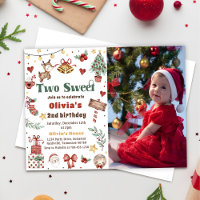 Christmas Reindeer Two Sweet 2nd Birthday Photo