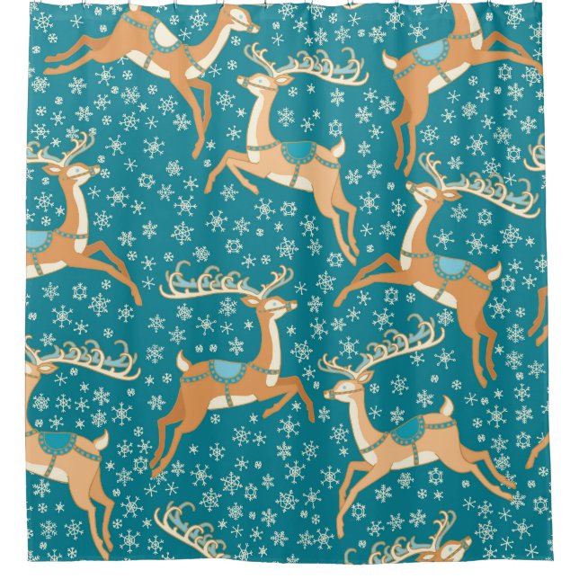 Christmas Reindeer: Vintage Seamless Pattern. (Front)