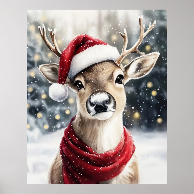 Christmas Reindeer Wall Art (Front)