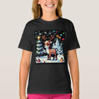 Christmas Reindeer Winter Wonderland Pixel Art