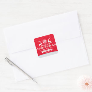 Christmas reindeer word art sticker