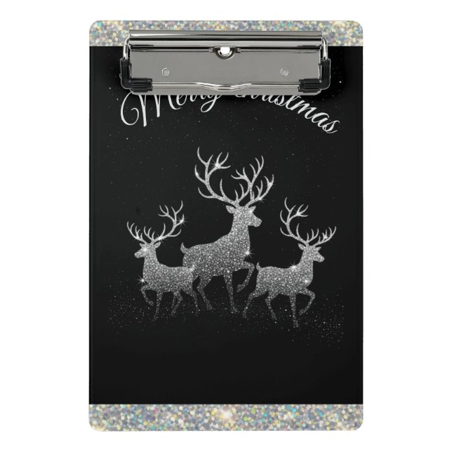 Christmas Reindeers Mini Clipboard (Front)