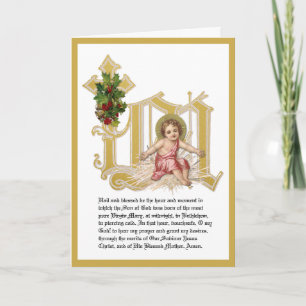 Christmas Religious St. Andrew Novena Baby Jesus  Holiday Card