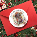 Christmas Religious Vintage Nativity Classic Round Sticker<br><div class="desc">Celebrate the birthday of Jesus with our vintage Nativity stickers. Coordinating invitations and party supplies are in this collection also. For further customization,  please click the "Customize it" button and use our design tool to modify this template.</div>