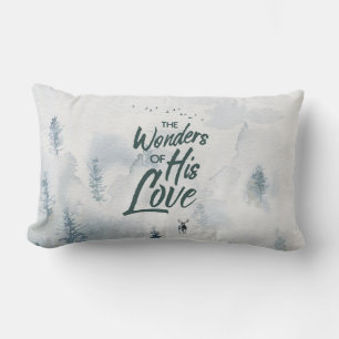 Christmas Religious Wonders of His Love Blessings Lumbar Pillow