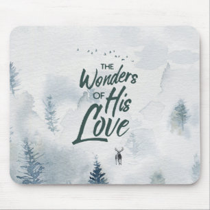 Christmas Religious Wonders of His Love Blessings Mouse Pad