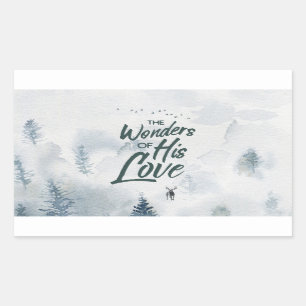 Christmas Religious Wonders of His Love Blessings Sticker