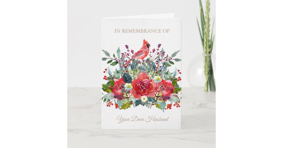 Christmas Remembrance Card | Dear Husband | Zazzle.ca