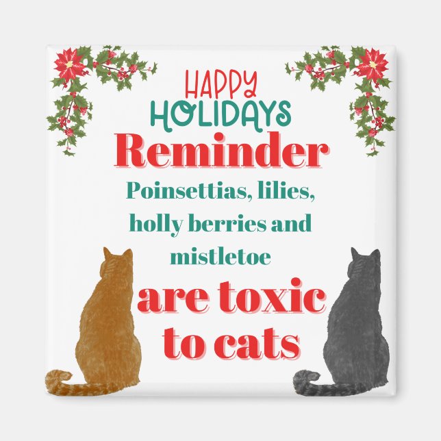 Christmas Reminder for Cat Lovers Magnet (Front)