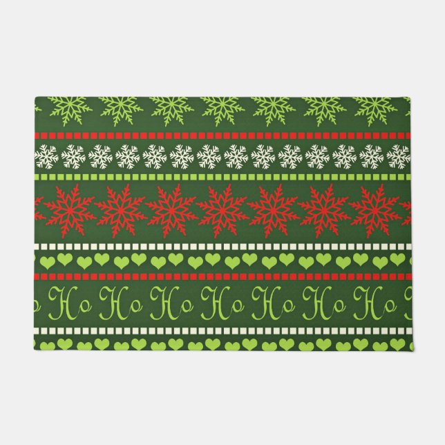 Christmas Repeating Pattern Doormat (Front)
