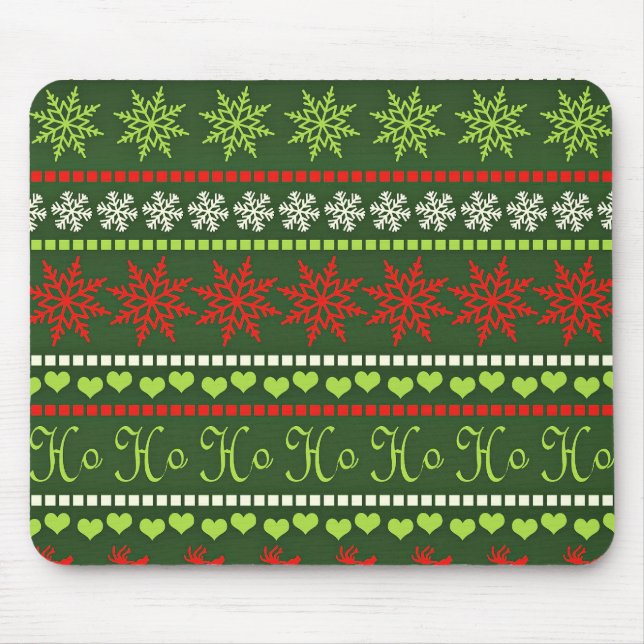 Christmas Repeating Pattern Mouse Pad (Front)