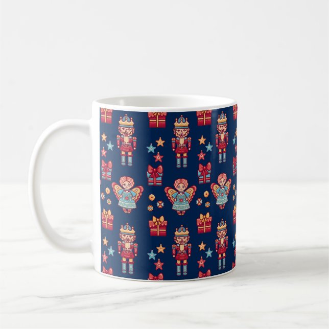 Christmas Retro Angel Coffee Mug (Left)