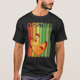 Christmas Retro Chicken Cute Group Matching Xmas H T-Shirt