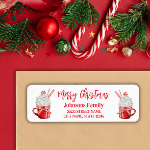 christmas retro cute mug red script holiday