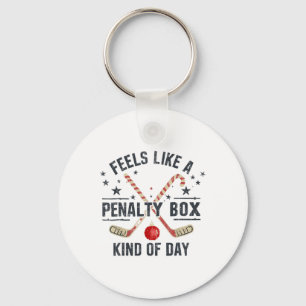Christmas Retro Feels Like A Penalty Box Kind Of D Keychain