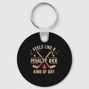 Christmas Retro Feels Like A Penalty Box Kind Of D Keychain