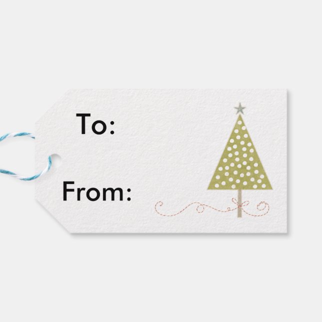 christmas retro gift tags (Back Horizontal)