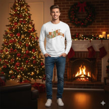 Christmas Retro Groovy Message