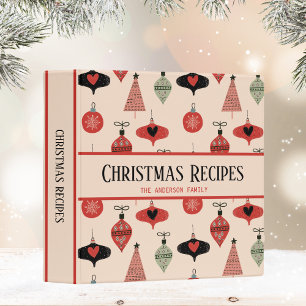 Christmas Retro Mid Century Recipe Binder