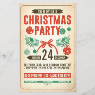 Christmas Retro Party Flyer