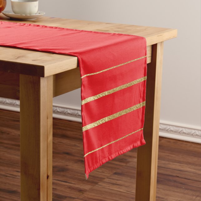 Christmas Retro Personalize 14 x 72 Short Table Runner (In Situ)