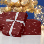 Christmas Retro Snowflakes Pattern Festive Red Wrapping Paper<br><div class="desc">Retro Christmas snowflakes pattern wrapping paper,  with a red background and a white snowflakes design. Great for adding a festive and minimalist touch to your holiday gifts.</div>