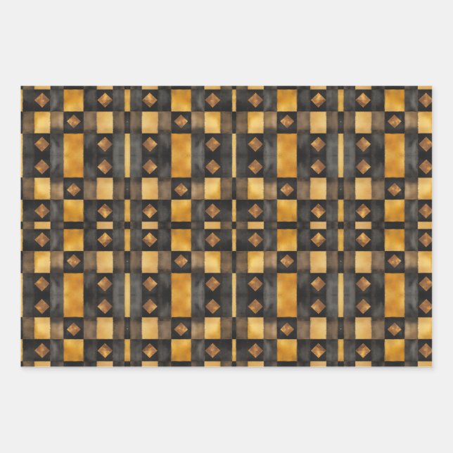 Christmas Retro Vinage Style Wrapping Paper Sheet (Front 3)