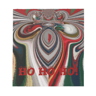 Christmas Retro Vintage Texture Abstract Art Print Notepad