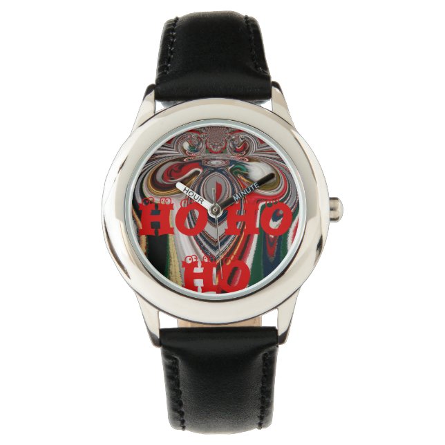 Christmas Retro Vintage Texture Abstract Art Print Watch (Front)