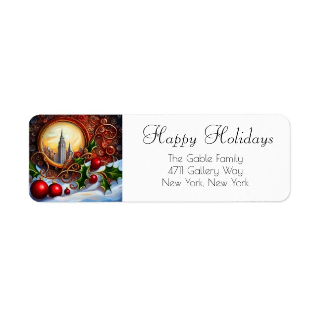 Christmas Return address label (Front)