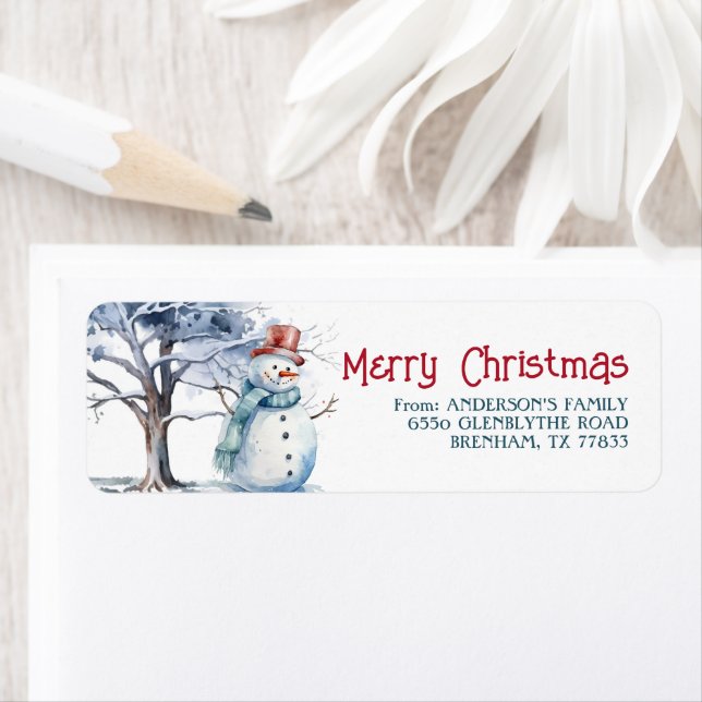 Christmas Return Address Label (Insitu)