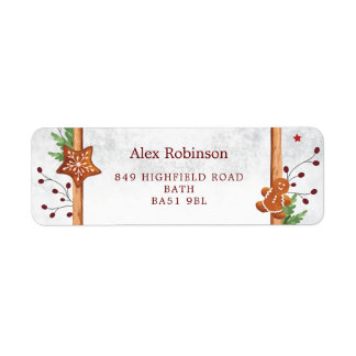 Christmas return address label