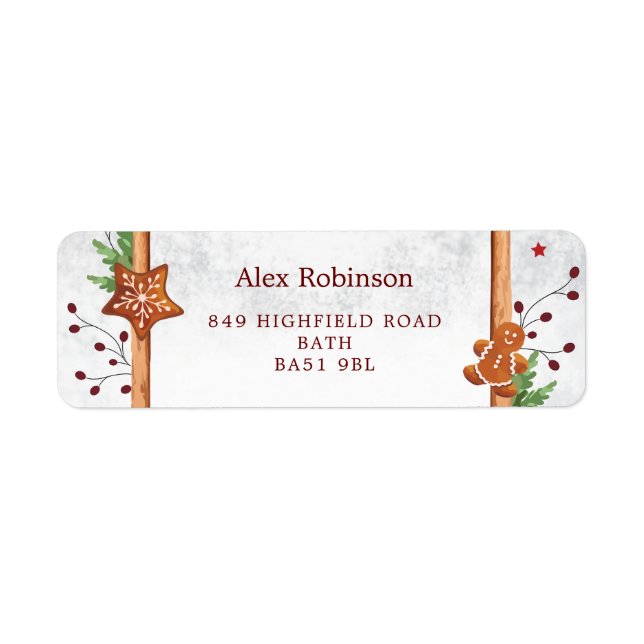 Christmas return address label (Front)