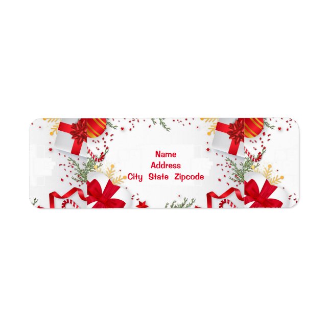Christmas Return Address Label (Front)
