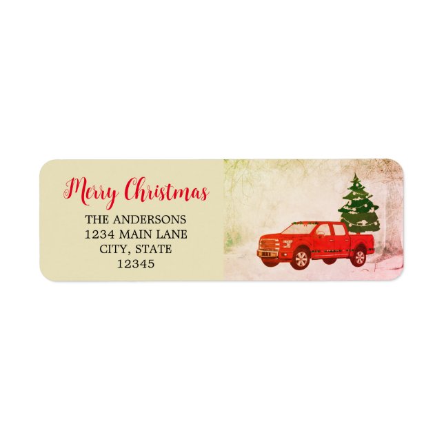 Christmas Return Address Label (Front)