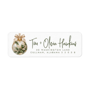 Christmas Return Address Label