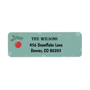 Christmas Return Address Label  modern