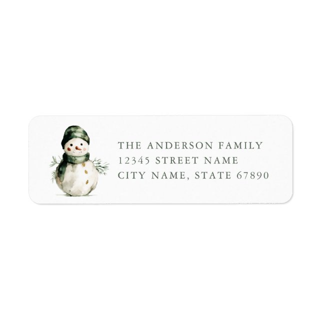 Christmas Return Address Labels (Front)