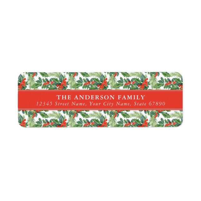 Christmas Return Address Labels (Front)