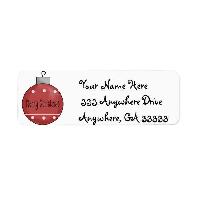 Christmas return address labels (Front)