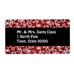 Christmas Return Address Packaging Labels
