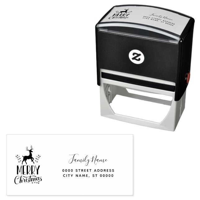 Christmas Return Address Self-inking Stamp (In Situ)