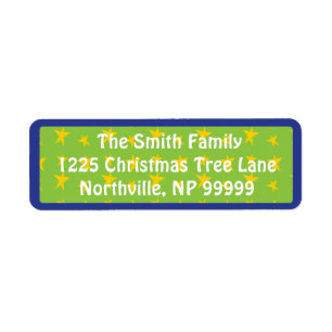 Christmas Return Labels "Chevron Trees"