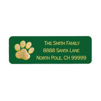 Christmas Return Labels "Furry Little Christmas"