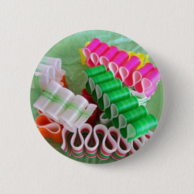 Christmas Ribbon Candy Button (Front)