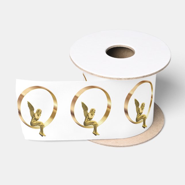 Christmas Ribbon, Christmas Angel Satin Ribbon (Spool)